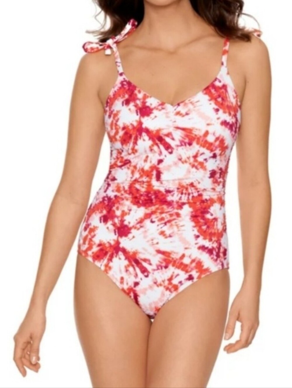 TIME AND TRU Water Color Splash One-Piece Swimsuit Size L